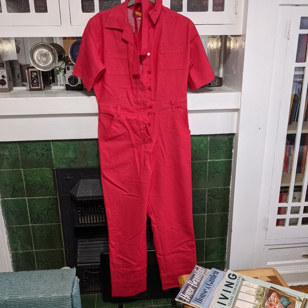 Never Worn Freddie's of Pinewood Red Denim Coveral